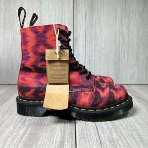 NEW Dr. Martens Docs 1460 Tie Dye Pink Suede Leather Combat Boots Girls Size 5